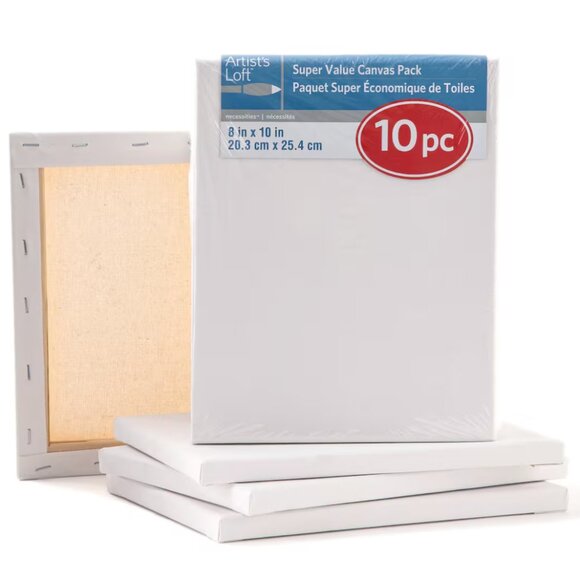 Artist's Loft 10 pc 8" x 10" Canvas Super Value Pack, NWT - Picture 1 of 4
